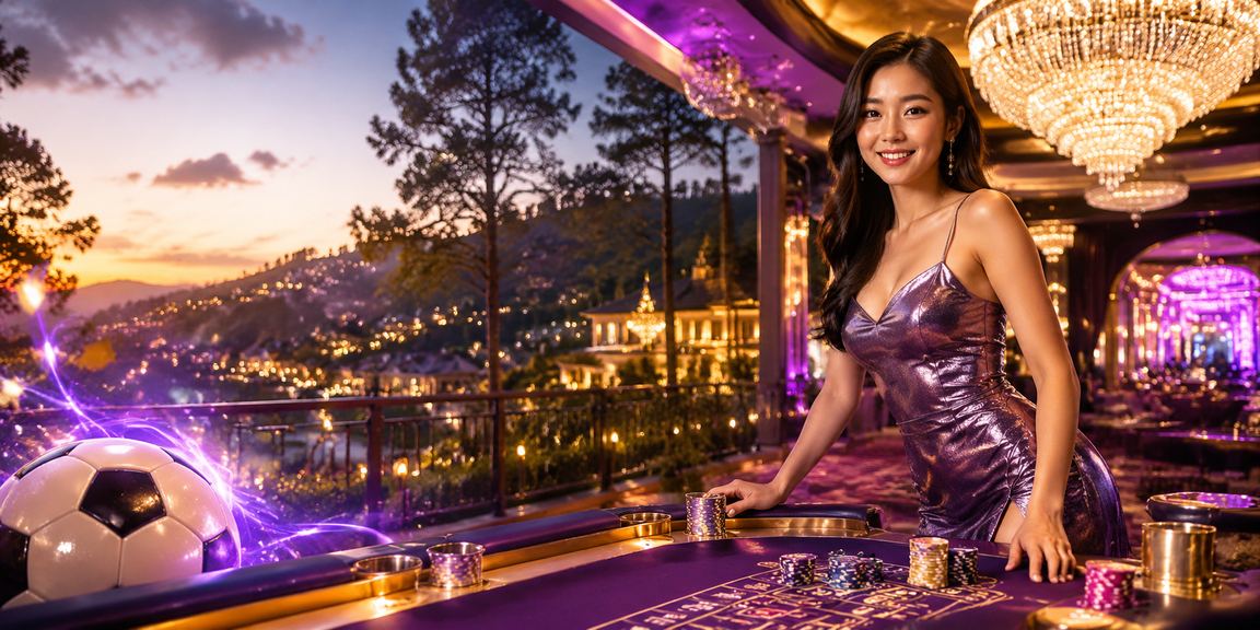 Màn hình hiển thị tỷ lệ kèo bóng đá tại Đà Lạt về đêm với ánh đèn neon rực rỡ