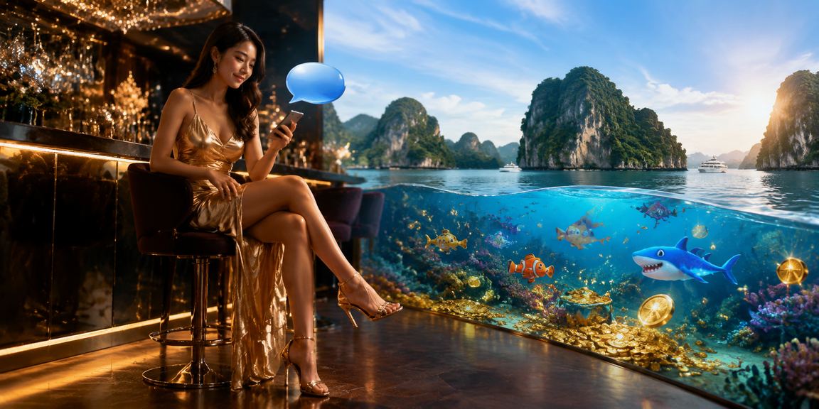 Người dùng Việt Nam trải nghiệm casino di động tại vùng biển Hạ Long trên điện thoại thông minh